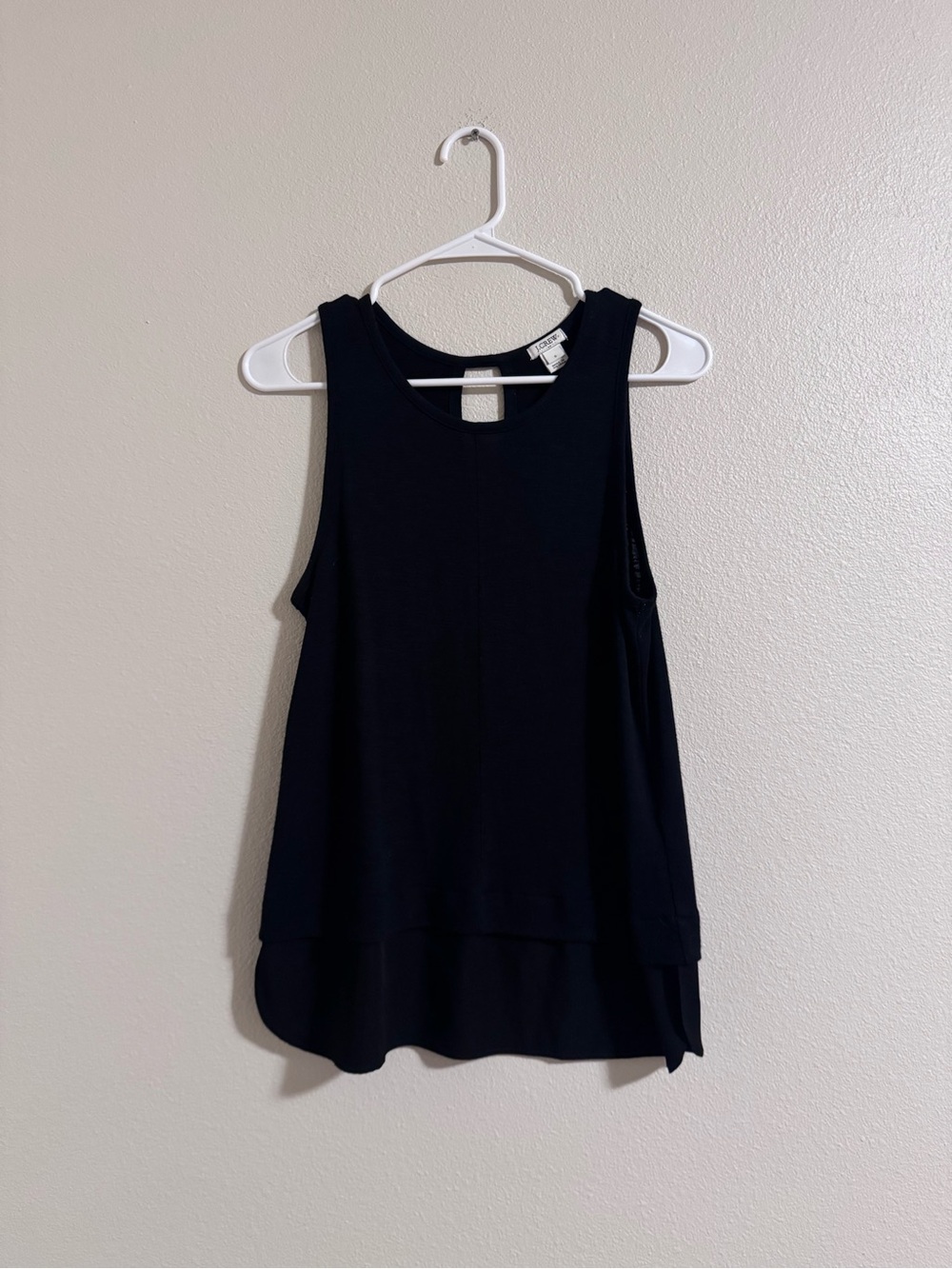 J. Crew Black Layered Sleeveless Tank